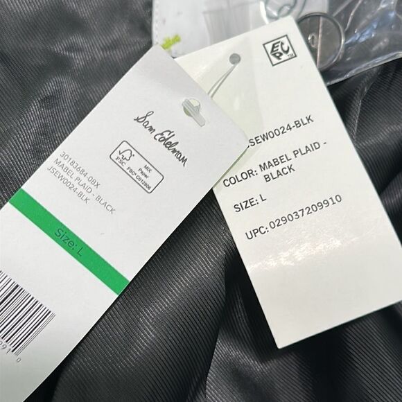 SAM Edelman Margot Mabel Plaid Embellished Blazer Sz L - Picture 15 of 15